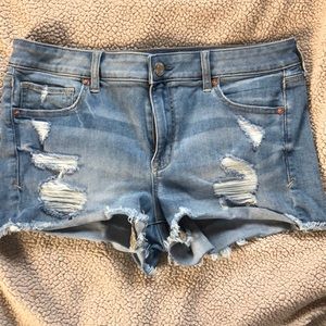 AE low rise denim shorts